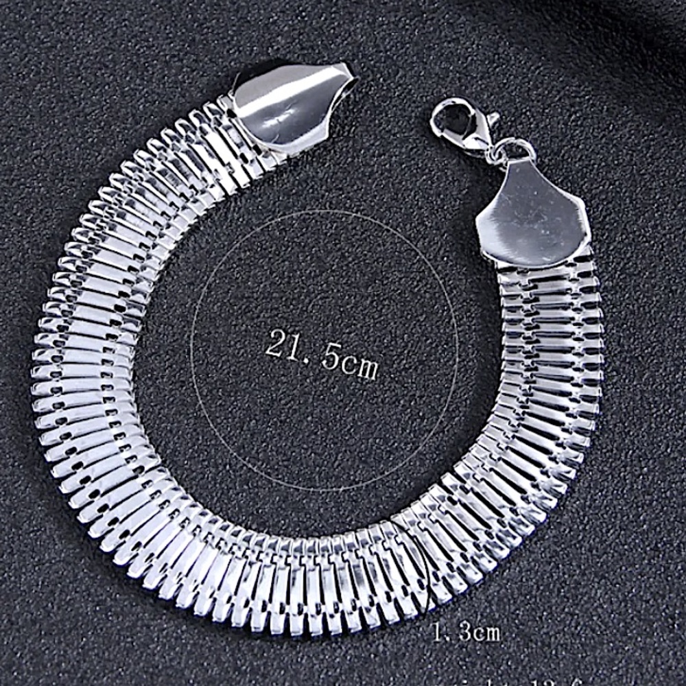 Minimalist Stainless Steel Thick Chain Necklace Matching Bracelet Set - Picture 8 of 8